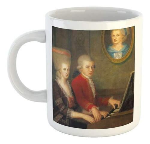 Taza Ceramica Mozart Con Su Familia Pintura