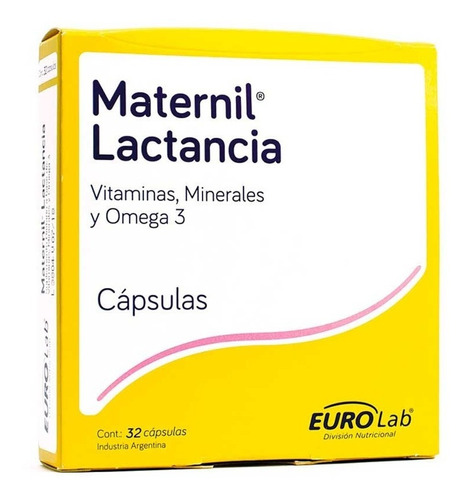 Maternil Lactancia Vitaminas Minerales Omega 3 32 Capsulas