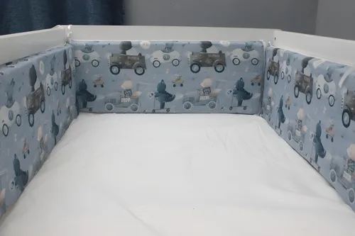 Protector Cama Cuna Bebes 120x190 Cm X 40 Cm. 4 Laterales.