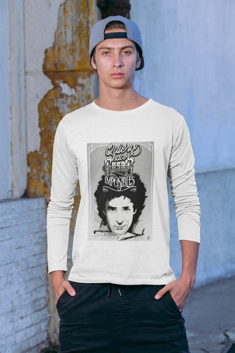 Polera Larga Gustavo Cerati Musica Hacer Imposibles Estampad