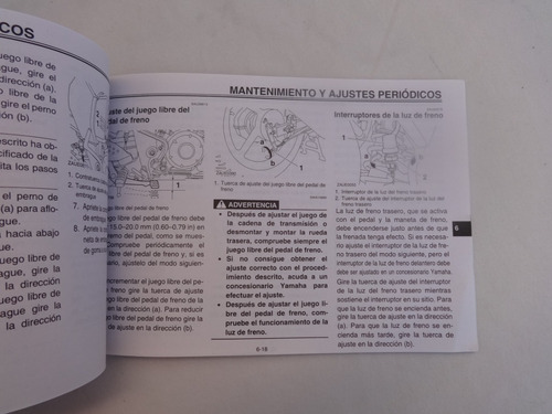 Manual Instruccion Yamaha Fz 2012 Moto Motocicleta Catalogo (Usado)