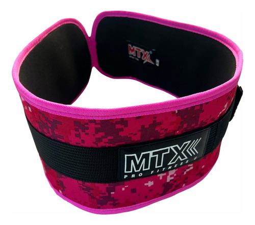 Faja Cinturon Gym Pesas Mujer + Rodilleras Crossfit Power Rosa Chicle Mediana