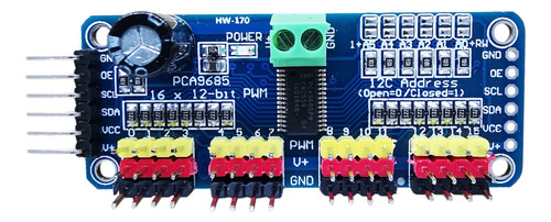 Modulo Controlador Servo Pwm12c 16canales / 12bits Pca9685