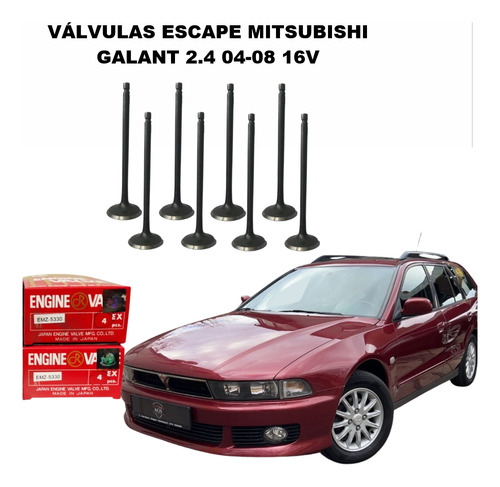 Válvulas Escape Mitsubishi Galant 2.4 04-08 16v
