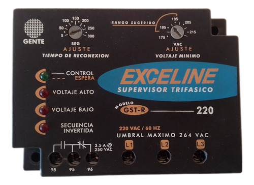 Supervisor De Voltaje Trifásico 220 Voltios Marca Exceline 