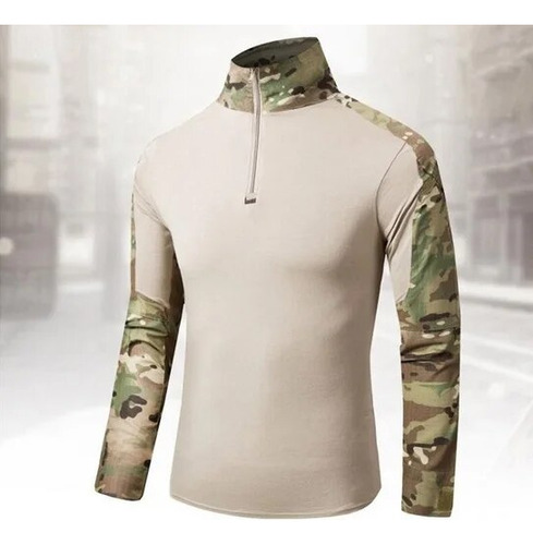 Camiseta De Combate, Uniforme Táctico De Airsoft, Con Codo Y