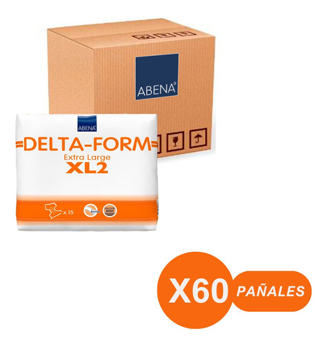 Caja Pañales Anatómico Deltaform Xl2 (60 Uds) Extra Grandes