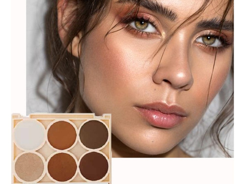 Bausse Paleta De Contorno Y Bronzer 6 Tonos Con Brocha