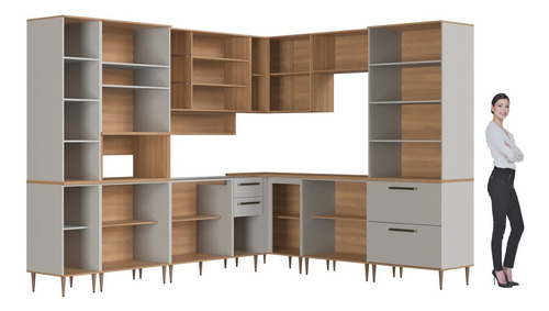 Cozinha Modulada Completa Isabelle 10 Peças Com Torre Wt