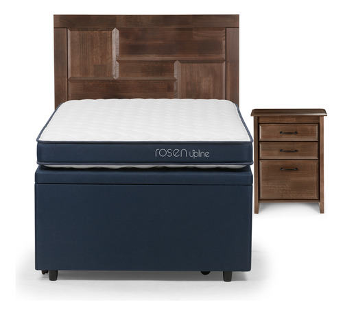 Bed Boxet Rosen Upline 1,5 Plazas + Muebles Dolce