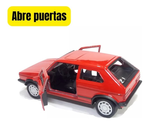 Imagen 4 de 6 de Auto Metal Vw Golf I Gti Welly Mil Y Un Juguetes La Plata