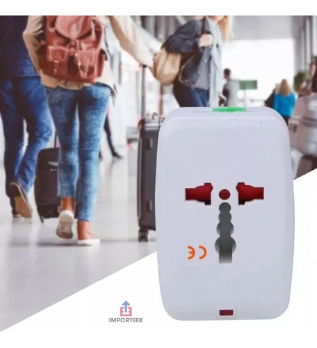 20pz Adaptador Convertidor Clavija Corriente Universal Viaje