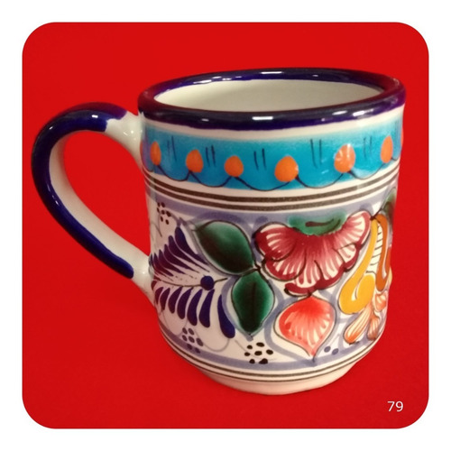 Imagen 7 de 8 de Taza Tarro De Talavera Poblana Grande 450ml Color Mod Var Tz