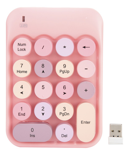 Teclado Numérico Inalámbrico Rosa 12# Ajazz Chocolate Keycap