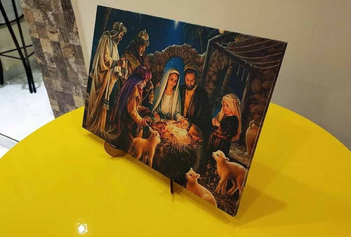 Imagem 3 de 4 de Quadro Decorativo Natalino Presépio Natal Nascimento Jesus