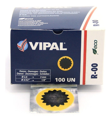 Remendo Reparo Camara Vipal Estrela R-00 30mm 100 Unidades