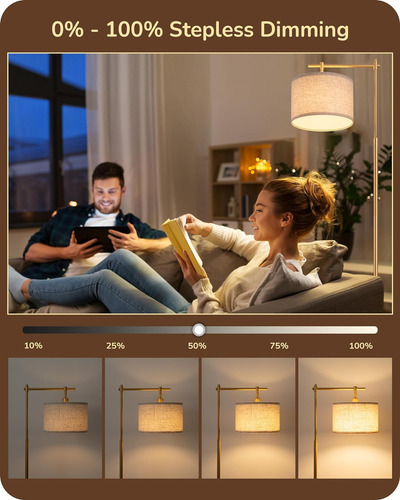 Lámpara De Piso Con Tapa Dimmable De Edishine, 5 Temperatura