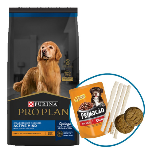 Purina Proplan Active Mind Senior Raza Mediana Y Grande 3 Kg