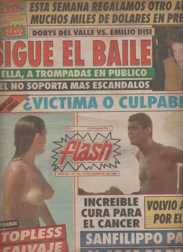 Revista * Flash ** Nº 716 Año 1994 Mimi Pons , Tinelli, Disi