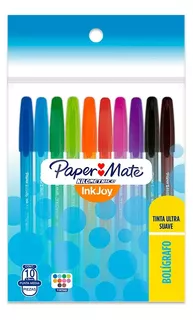 Paper Mate Kilometrico Ink Joy Colores Surtidos Bolsa Con 10