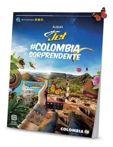 Álbum Chocolatina Jet Colombia Sorp + 12 Choco + 60 Cromos