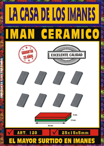 Iman Ceramico 25x15x5 Mm Compacto Manualidades  X 100 Unid