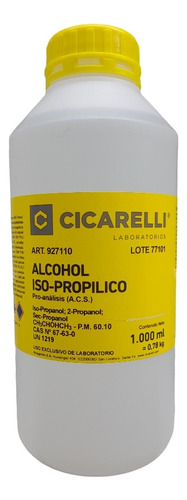Alcohol Isopropilico X 1l Proanalisis (a.c.s) - Cicarelli