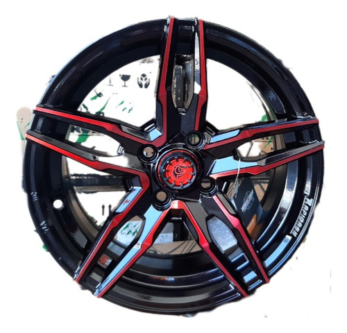 Llanta Deportiva Death Red R15 (4x100) Renault Chevrolet Vw