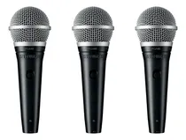 Comprar Kit 3 Micrófonos Shure Pga48-xlr Dinámicos Vocal Cardioides