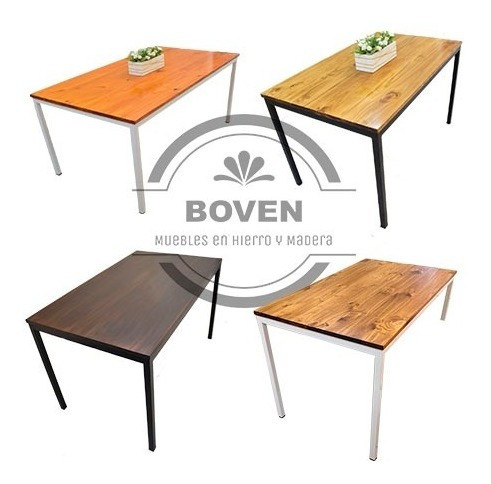 Imagen 9 de 10 de Mesa De Comedor Estilo Industrial Bares Cervecerías 120x70