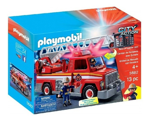 Playmobil - Camión Bombero Con Escalera