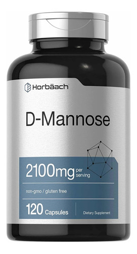 D-manosa D-mannose 2100mg (120 Cápsulas) Horbaach Hecho Usa