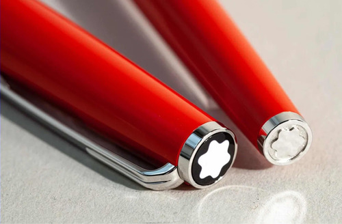 Montblanc Rollerball Pix Coral Red & Platinium