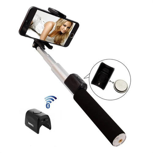 Imagen 1 de 6 de Monopod Selfie Stick De Lujo Remax P4 / Disparador Bluetooth
