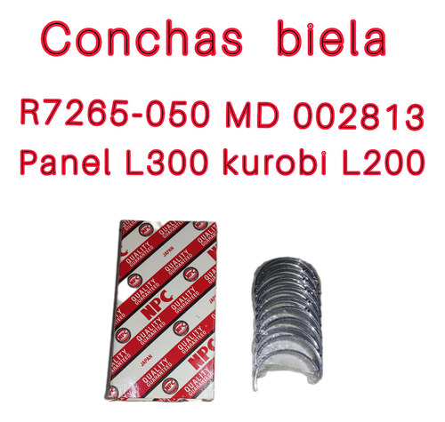 Cojinetes Concha Biela R7265a 050 Mitsubishi L300 Kurobi H41