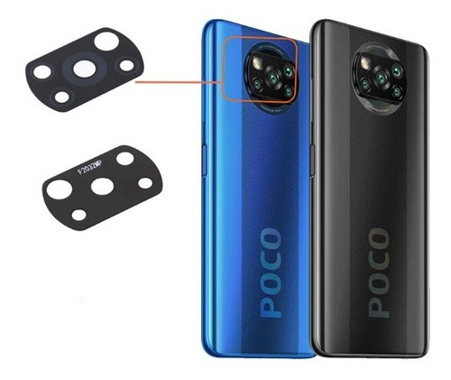 Compatible Con Cristal Camara Trasera Xiaomi Poco X3 Pro