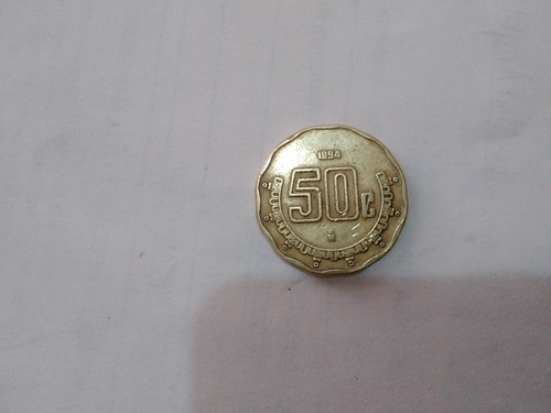 Moneda 50 Centavos Con Error De Acuñacion 
