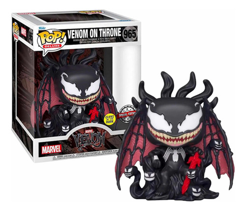 Fun Pop Deluxe: Venom On Throne #965 Glow Exclusive 