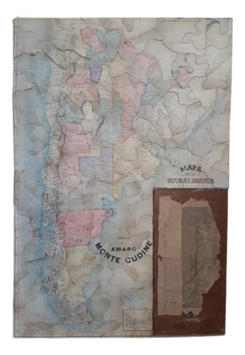 Mapa Antiguo Arg Obsequio Amaro Monte Cudine.
