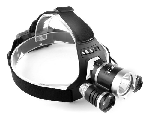 Imagen 5 de 10 de Linterna Led Recargable Minero Vincha 3 Cree T6 Usb 12v