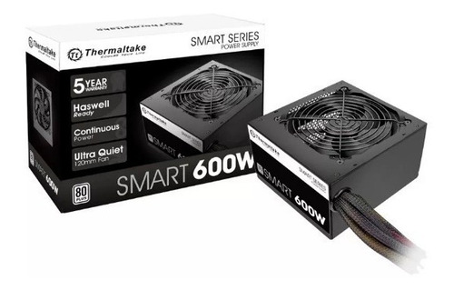 Imagen 3 de 5 de Fuente Pc Thermaltake Smart White 600w 80 Plus Tr-600