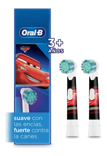 2 Cabezales Repuesto Cepillo Dental Eléctrico Oral-b Cars 