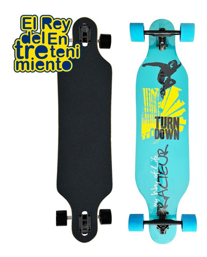Imagen 2 de 4 de Longboard Profesional 9capas Maple Canadiense Skate - El Rey