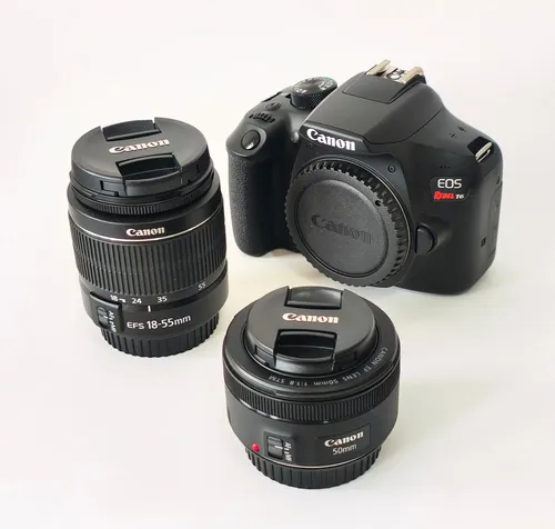 Canon T6 Kit Premium 18-55mm + 50mm 1.8 Stm Nf E Garantia