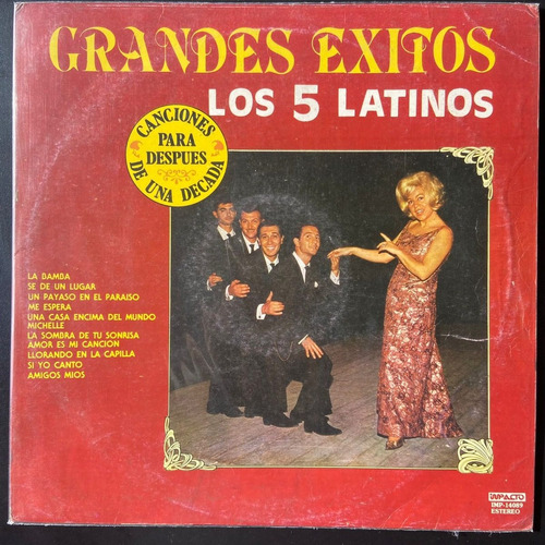 Vinilo  Los Grandes Exitos De Los 5 Latinos Che Discos