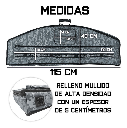 Imagen 3 de 10 de Funda Arco Compuesto Swat Airguns - 115 Cm