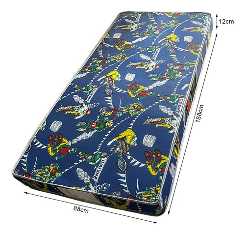 Cama Infantil Com Colchão Solteiro Alegra Cor Branco e Mel Cama Infantil Criança