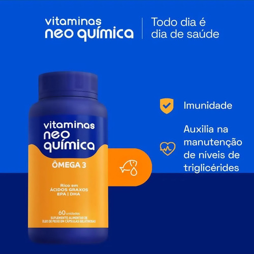Vitaminas Ômega 3 Com 60 Cápsulas - Neo Química