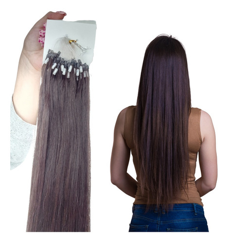 Extensiones Cabello Natural Humano Remy 22 Encapsulado Grapa