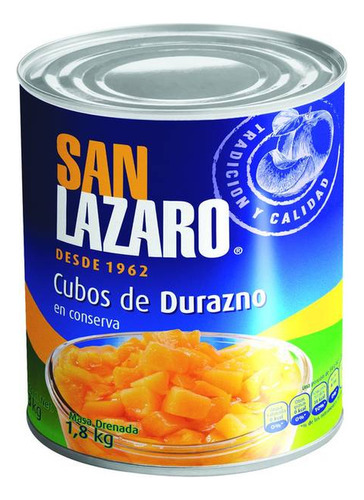 San Lazaro en cubitos almíbar en lata
